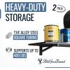 imageStoreYourBoard 2Pack Heavy Duty Wall Shelves  WallMounted Garage Storage Shelving and Organization for Sheds Closets or Utility Rooms  Holds 200 lbs 2ft x 4ft BlackBlack