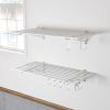 imageStoreYourBoard 2Pack Heavy Duty Wall Shelves  WallMounted Garage Storage Shelving and Organization for Sheds Closets or Utility Rooms  Holds 200 lbs 2ft x 4ft BlackWhite