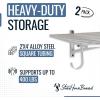 imageStoreYourBoard 2Pack Heavy Duty Wall Shelves  WallMounted Garage Storage Shelving and Organization for Sheds Closets or Utility Rooms  Holds 200 lbs 2ft x 4ft BlackWhite