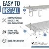 imageStoreYourBoard 2Pack Heavy Duty Wall Shelves  WallMounted Garage Storage Shelving and Organization for Sheds Closets or Utility Rooms  Holds 200 lbs 2ft x 4ft BlackWhite