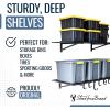 imageStoreYourBoard 2Pack Heavy Duty Wall Shelves  WallMounted Garage Storage Shelving and Organization for Sheds Closets or Utility Rooms  Holds 200 lbs 2ft x 4ft BlackBlack