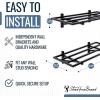 imageStoreYourBoard 2Pack Heavy Duty Wall Shelves  WallMounted Garage Storage Shelving and Organization for Sheds Closets or Utility Rooms  Holds 200 lbs 2ft x 4ft BlackBlack