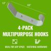 imageStoreYourBoard 4 Pack Wall Hooks for Hanging Decorative ampamp Heavy Duty Coat Wall Hooks Mount Set Holds 30 lbs Each Outdoor 65quot x 12quot x 2quotCactus