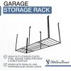 imageStoreYourBoard 4 x 8 Overhead Garage Storage Rack Ceiling Shelf Overhead Organization Heavy Duty Steel Platform Holds 700 lbs 96 in x 48 in x 40 in3 x 8 ft with Hooks