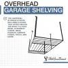imageStoreYourBoard 4 x 8 Overhead Garage Storage Rack Ceiling Shelf Overhead Organization Heavy Duty Steel Platform Holds 700 lbs 96 in x 48 in x 40 in4 x 8 ft with Hooks