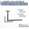 imageStoreYourBoard Adjustable Ceiling Rack  Hi Port 2 Garage Ceiling Ladder Hanger  Adjustable Overhead Ladder Storage for Step ampamp Extension Ladders  Garage Organization  Holds 75 lbsSingle