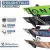 imageStoreYourBoard Adjustable Wakeboard Storage Rack  Wall Mount 4 Level Display Heavy Duty Water Sports Gear Hanger for Wakeboards Wakesurf Boards and More Holds up to 100 lbsBlack