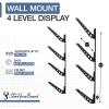 imageStoreYourBoard Adjustable Wakeboard Storage Rack  Wall Mount 4 Level Display Heavy Duty Water Sports Gear Hanger for Wakeboards Wakesurf Boards and More Holds up to 100 lbsBlack