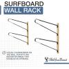 imageStoreYourBoard Avon Surf Board Rack 2 Surfboard Wall Decor Mount for Shortboards and Longboards Natural Wood and Solid Steel2 Levels