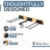 imageStoreYourBoard BLAT Tool Wood Yard Tool Organizer Solid Steel Holds 125 lbs Garage Wall Mount Hooks for Shovels Rakes Brooms Garden Hoses LargeLarge