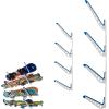 imageStoreYourBoard Beach Chair and Umbrella Wall Storage Rack Metal Adjustable 4 Level Beach Gear Hanger Garage and Home OrganizerWhite