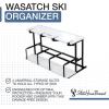 imageStoreYourBoard Freestanding Wasatch Ski Rack Universal Ski Holders Holds 4 Pairs of Skis ampamp Ski Poles Storage Rack for Garage Fits All Skis