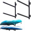 imageStoreYourBoard GKayak Wall Storage Rack  HeavyDuty Outdoor Kayak Rack for 2 Boats Adjustable Wall Mount Hanger Holds 200 lbs Silver 265 L x 4 W x 30 HOutdoor  2 Kayaks