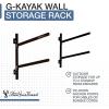 imageStoreYourBoard GKayak Wall Storage Rack  HeavyDuty Outdoor Kayak Rack for 2 Boats Adjustable Wall Mount Hanger Holds 200 lbs Silver 265 L x 4 W x 30 HIndoor  2 Kayaks