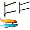 imageStoreYourBoard GKayak Wall Storage Rack  HeavyDuty Outdoor Kayak Rack for 2 Boats Adjustable Wall Mount Hanger Holds 200 lbs Silver 265 L x 4 W x 30 HIndoor  2 Kayaks