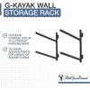 imageStoreYourBoard GKayak Wall Storage Rack  HeavyDuty Outdoor Kayak Rack for 2 Boats Adjustable Wall Mount Hanger Holds 200 lbs Silver 265 L x 4 W x 30 HOutdoor  2 Kayaks