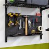 imageStoreYourBoard GTool Pro Storage System Adjustable Garage Wall Mount Organizer With Pegboard ampamp Shelf Yard Shovel Rake Holder Holds 500 Lbs