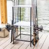 imageStoreYourBoard Garage Fishing Pole Organizer Holds 10 Fishing Rods Tackle Box Poles SpaceSaving Fishing Rod Rack with Shelves 35 in x 1775 in x 1775 in