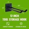 imageStoreYourBoard Garage Garden Tool Wall Mount Hook Garage Organization and Storage Shovel ampamp Rake Hangers Yard Tool Rack Industrial Steel Holds 50 PoundsDeep Water