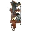imageStoreYourBoard Horse Saddle Storage Rack Wall Mounted Equestrian Saddle Holder Holds 4 Western and English Saddles