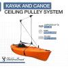 imageStoreYourBoard Kayak and Canoe Ceiling Hoist  Overhead Garage Storage Rack for Kayaks Canoes and Paddle Gear  Heavy Duty Pulley System Indoor Ceiling Mount10 Ft  14 Ft Ceiling