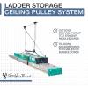 imageStoreYourBoard Ladder Storage Ceiling Pulley System Garage Mount Hoist Heavy Duty Hanging Organizer Holds 150 lbs8 ft  10 ft Ceiling