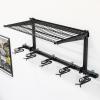 imageStoreYourBoard Lone Peak Ski Storage Rack and Wall Shelf Holds 5 Pairs of Skis and Poles Supports 300 lbs 46 in x 1375 in x 16 inSki Rack  Shelf