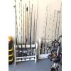 imageStoreYourBoard Marlin Fishing Pole Rack Holds 24 Fishing Rods and Reels Weatherresistant Garage ampamp Outdoor Fishing Rod Holder