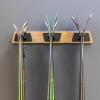 imageStoreYourBoard Natural Wood Ski Rack Wall Mount 6 Ski Storage Indoor or Garage Wood and Steel Holds 150 lbs