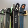 imageStoreYourBoard Natural Wood Ski Rack Wall Mount 6 Ski Storage Indoor or Garage Wood and Steel Holds 150 lbs