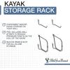 imageStoreYourBoard Roanoke Kayak Storage Rack Holds 100 lbs Kayak Wall Mount Hooks Kayak Rack for Garage Space Efficient Indoor Kayak Holder Solid Steel Protective PaddingStandard