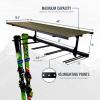 imageStoreYourBoard Ski Wall Organizer Rack and 2 Pack of Carrying Straps Bundle