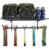 imageStoreYourBoard Ski Wall Organizer Rack and 2 Pack of Carrying Straps Bundle