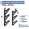 imageStoreYourBoard Ski Wall Rack  Horizontal Ski Rack Wall Mount Holds 3 Pairs of Skis and Poles Ski and Snowboard Wall Rack for Garage or Home Holds Up to 40 lbs