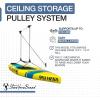 imageStoreYourBoard Standup Paddleboard and Surfboard Ceiling Storage Pulley System Garage Mount Hoist Heavy Duty Holds 150 lbs10 ft  14 ft Ceiling