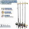 imageStoreYourBoard Stillwater Fishing Pole Holders for Garage Wall and Ceiling Storage Rack for Fishing Rods Solid Wood Garage Organizer Holds 8 Rods or Combos up to 40 lbs