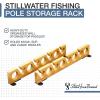 imageStoreYourBoard Stillwater Fishing Pole Holders for Garage Wall and Ceiling Storage Rack for Fishing Rods Solid Wood Garage Organizer Holds 8 Rods or Combos up to 40 lbs
