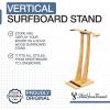 imageStoreYourBoard SurfStand Vertical Surfboard Stand Freestanding Wooden Indoor Display for Shortboard and Longboard Adjustable to Fit Boards 16quot to 26quot Wide