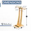 imageStoreYourBoard SurfStand Vertical Surfboard Stand Freestanding Wooden Indoor Display for Shortboard and Longboard Adjustable to Fit Boards 16quot to 26quot Wide