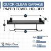 imageStoreYourBoard The Original Quick Clean Garage Paper Towel Holder Wall Mount Shelf OneHand Tear Garage Organization and Storage Rack Holds 50 lbs