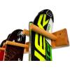 imageStoreYourBoard Timber Ski Wall Rack 4 Pairs of Skis Storage Wood Home and Garage Mount System Natural WoodNatural