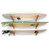 imageStoreYourBoard Timber Surfboard Wall Rack Holds 3 Surfboards Wood Home Storage Mount SystemNatural