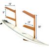 imageStoreYourBoard Timber Surfboard Wall Rack Holds 3 Surfboards Wood Home Storage Mount SystemNatural