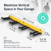 imageStoreYourBoard WallMounted Rack With 4 Garage Hooks  HeavyDuty Steel Holder Garage ampamp Garden Storage for Shed Workshop or Home Organization  For Rakes Shovels Tools ampamp More  1 Pack BlackTractor