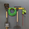 imageStoreYourBoard WallMounted Rack With 4 Garage Hooks  HeavyDuty Steel Holder Garage ampamp Garden Storage for Shed Workshop or Home Organization  For Rakes Shovels Tools ampamp More  1 Pack BlackTractor