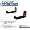 imageStoreYourBoard Yoga Mat Storage Rack  Yoga Mat Holder Wall Mount for Foam Rollers Resistance Bands Fitness Accessories Home Gym Organizer Holds Up to 30 lbs