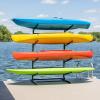 imageTeal Triangle Freestanding Kayak Storage Rack  4 Kayak Storage Rack ampamp Canoe Rack  Kayak Stand for Outdoor and Indoor  Premium Canoe and Kayak Holder  Adjustable Kayak Storage StandBlack