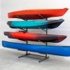 imageTeal Triangle Freestanding Kayak Storage Rack  4 Kayak Storage Rack ampamp Canoe Rack  Kayak Stand for Outdoor and Indoor  Premium Canoe and Kayak Holder  Adjustable Kayak Storage StandMud