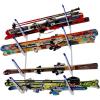 imageStoreYourBoard Adjustable Ski Storage Rack Wall Mount OrganizerWhite
