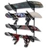 imageStoreYourBoard Adjustable Snowboard Storage Rack Wall Mount 4 Board DisplayBlack